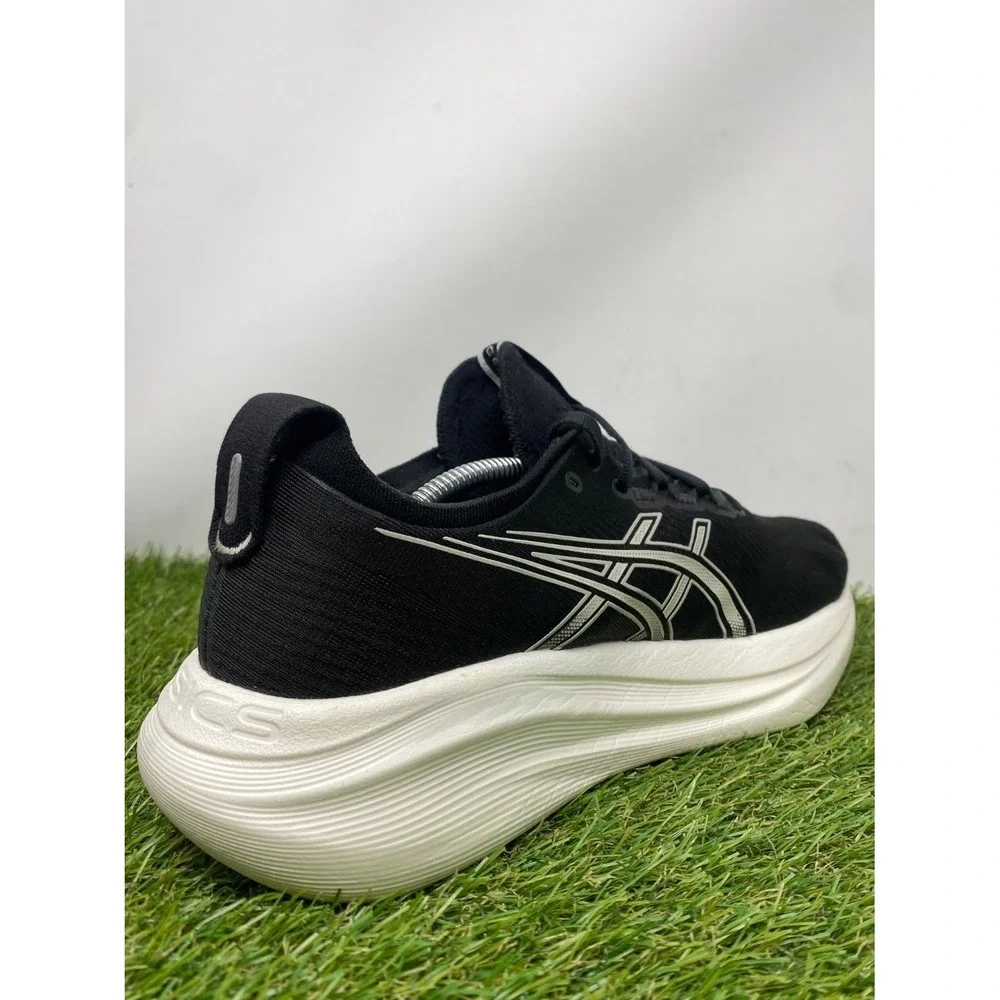 Asics GEL-Nimbus 27 Mens US 9.5 Black White Shoes Athletic Running Sneakers Gym